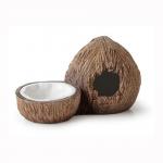     EXO TERRA Coconut Hide & Water Dish 142413 .